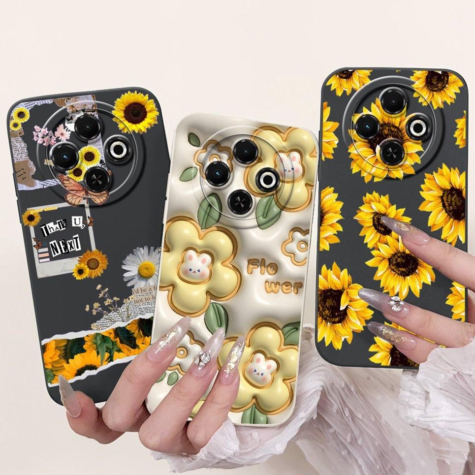 Tecno Spark 30c Spark30c kl5 kl5n Ốp lưng 6.67 "Vỏ hoa bướm thời trang nữ Vỏ điện thoại silicon lỏng