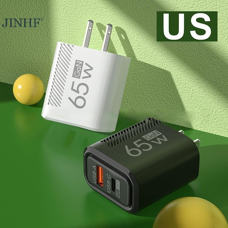 JINHF 65W USB Type-C GaN Sạc Điện Thoại Dành Cho Huawei PD Du Lịch Power Adapter QC3.0 Cho Máy Tính Bảng HOT