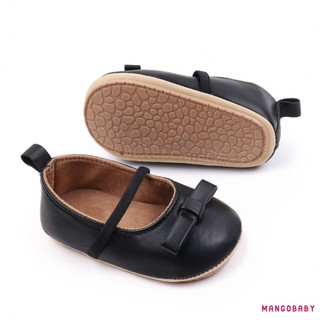 Mg-baby Girl Da PU Đế Bằng Trẻ Sơ Sinh Nơ Walker Cũi Giày Cho Tiệc Lễ Hội Tắm Cho Bé