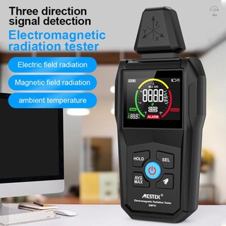 Máy dò bức xạ điện từ cầm tay cầm tay Phòng thí nghiệm gia đình Bệnh viện Máy kiểm tra độ ẩm nhiệt độ đa chức năng Màn hình màu kỹ thuật số Máy dò phóng xạ
