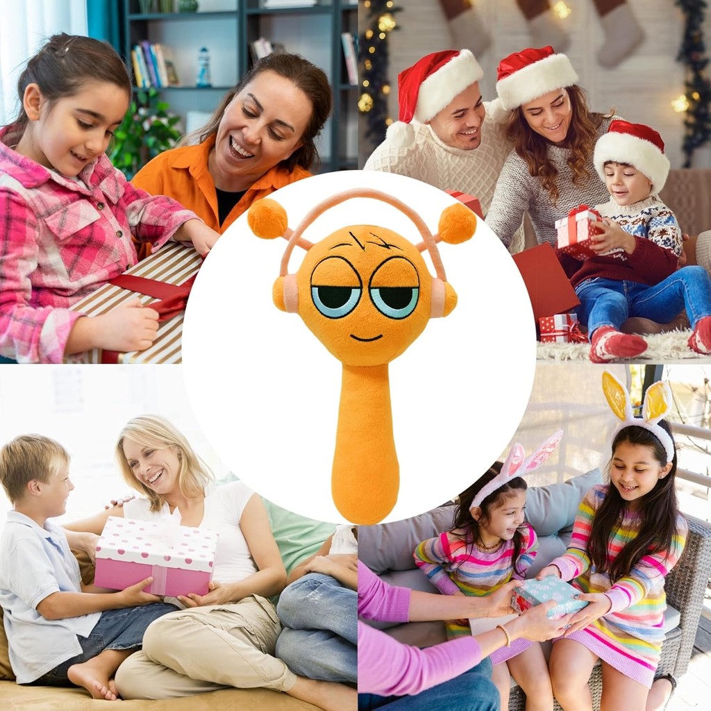 Đồ chơi sang trọng Sprunki, đồ chơi sang trọng Sprunky Wenda 10 inch và màu xám, búp bê nhồi bông mềm mại và vui nhộn Sprunk dành cho người hâm mộ và bạn bè sinh nhật