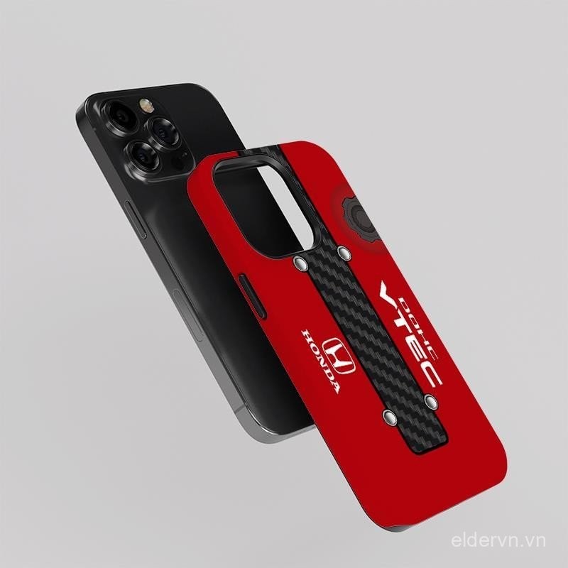 Ốp điện thoại tùy chỉnh ngoại vi game thủ JDM B16 đầu đỏ tương thích với iPhone 11 X XS XR XSMAX 16 15 14 PLUS 12 PRO 13 14 15 16 ProMax Honda hai trong một QX6N