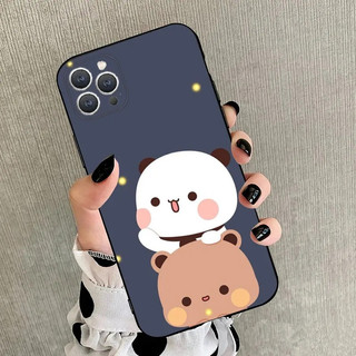Ốp điện thoại hình gấu hoạt hình BUBU DUDU cho iPhone 17,15,14,13,12,11, Plus, Pro Max, XS, X, XR, SE, Mini, 8,7 Vỏ silicon mềm màu đen