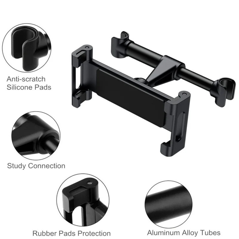 Đa Năng Ghế Sau Ô Tô Tựa Đầu Gắn Giá Đỡ Cho Máy Tính Bảng 4 7 Đến 13 Inch iPad Pro 12.9 Inch Điện Thoại Thông Minh Đa Góc Có Thể Điều Chỉnh Trẻ Em Giải Trí Du Lịch Phụ Kiện