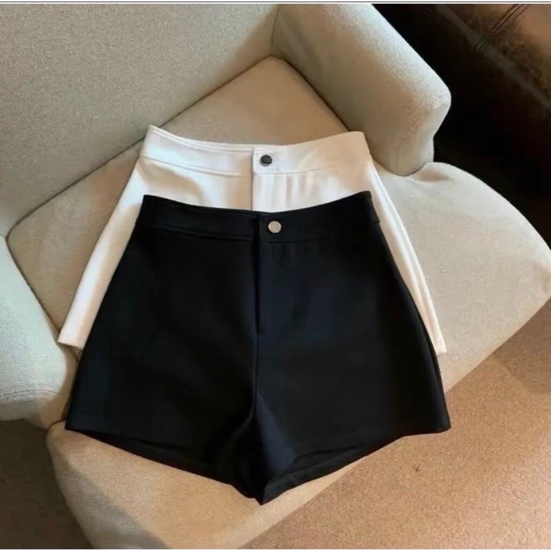 Quần Short Đùi Nữ Cạp Cao Khuy Trước Chất Vải Umi Co Giãn 4 Chiều Mềm Mịn