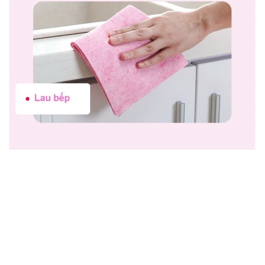 Set 3 khăn lau xơ dừa siêu thấm, Khăn lau chén bát, xoong nồi nhà bếp kích thước 30 x 30cm