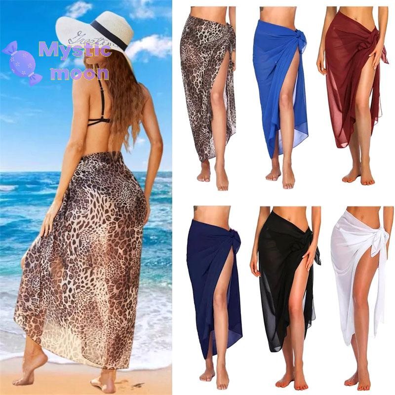 [Huyền bí] Váy đi biển gợi cảm mùa hè dành cho nữ Mặc đi biển voan Váy quấn khăn Sarong dài che đậy Khăn choàng Bikini gợi cảm [Mới]
