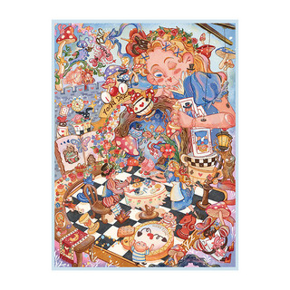 Enwei 4 Cái [Alice 's Dream Series] Nhãn dán cảnh quan chống nước 3D dành cho bé gái Văn phòng phẩm tinh tế Sổ lưu niệm Nhật ký DIY Trang trí Đồ dùng học tập Bộ sưu tập nhãn dán