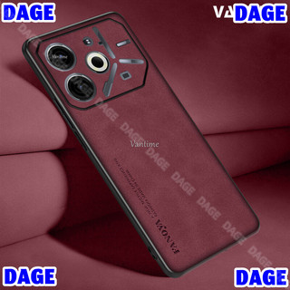 Cod cho Tecno Pova 6 Neo 4G Bao da PU Vỏ ống kính Matte Slim Back Vỏ chống sốc DAGE