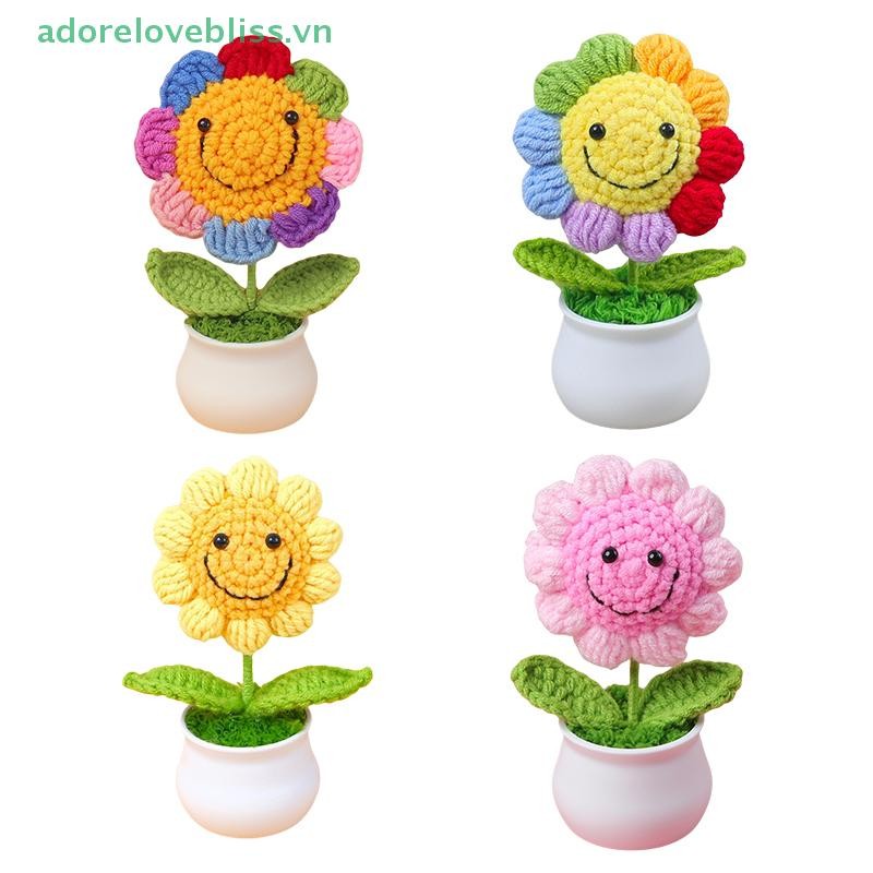 Thêm 1 Cái Sáng Tạo Hoa Nhân Tạo Dễ Thương Móc SunFlower Chậu Dệt Kim Hoa Tốt Nghiệp Hoa Xe Trang Trí Nhà Cửa Quà Tặng BSS