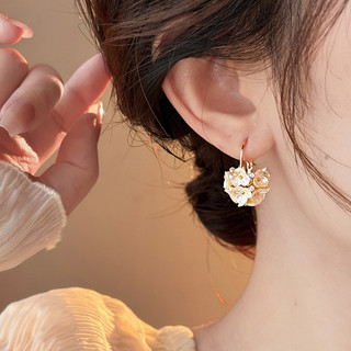 Nhẹ Sang Trọng Thiết Kế Bông Tai Nữ Phong Cách Pháp Hoa Giỏ