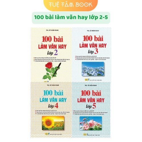 Sách - Combo 100 bài làm văn hay lớp 2 + 3 + 4 + 5 (ND)