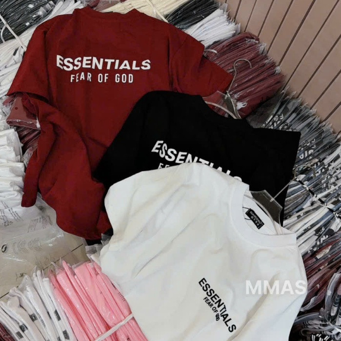 Áo Thun ESS In 2 Mặt KCloset Áo Phông Cotton Dày Dặn Dáng Rộng Nam Nữ NA686