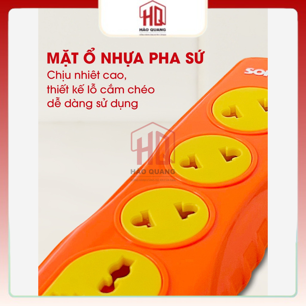 3 Cái Ổ Cắm Công Suất Lớn SOPOKA – Chống Cháy – Chịu Tải Cao