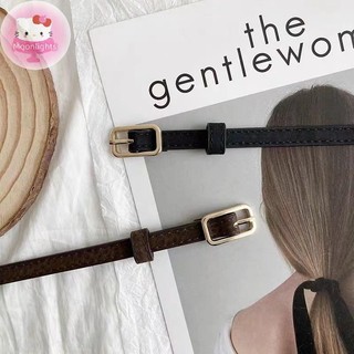 Moonlights Retro Pháp Thắt Lưng Da Nữ Unisex Thắt Lưng Khóa Sang Trọng Thắt Lưng Nữ Quần Jean Thắt Lưng Nam Thắt Lưng Mỏng Thắt Lưng EN