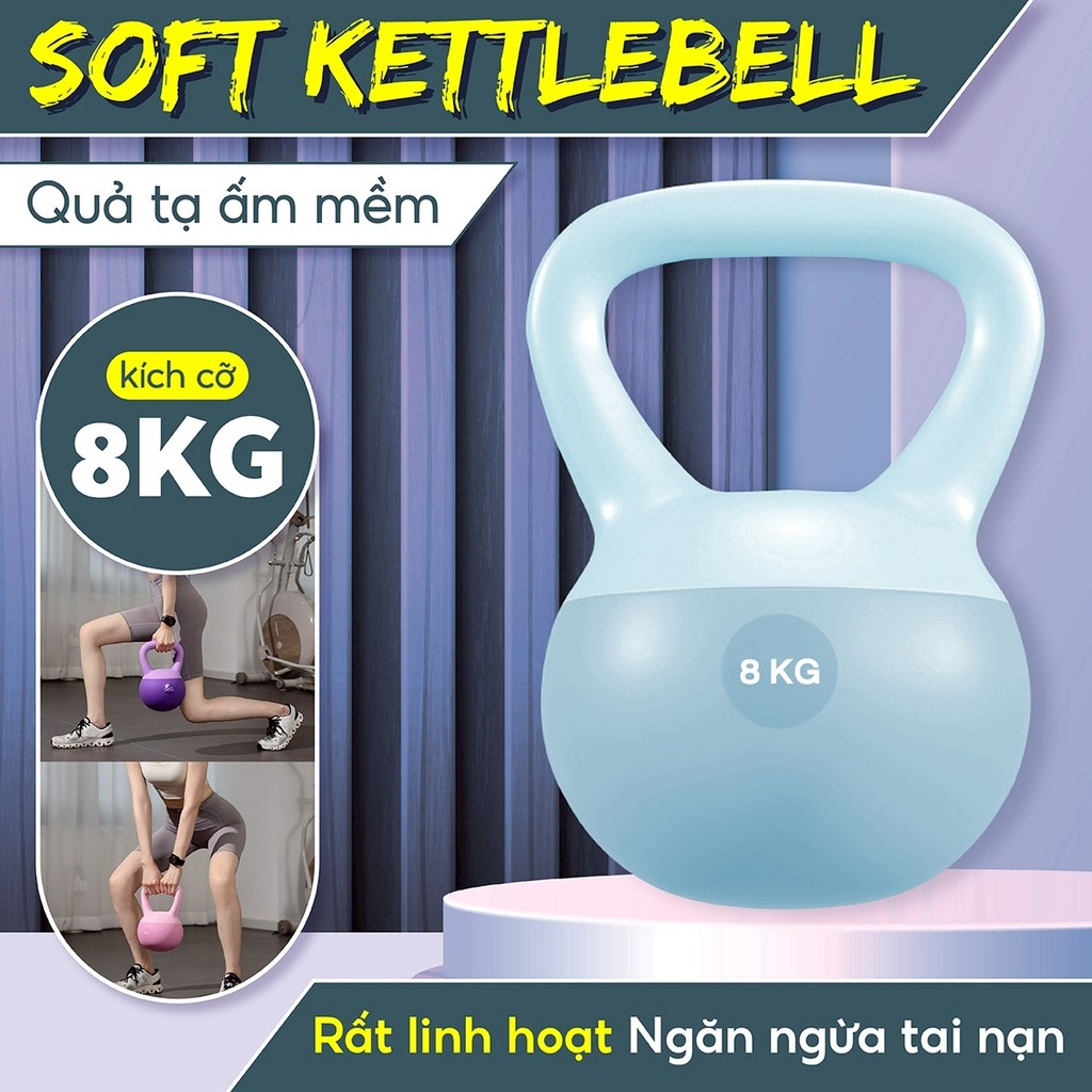 Ảnh -BG- Q312- 8KG- Tạ chuông mềm tập Squats hông và cánh tay,Tập tại nhà an toàn cho mọi người 1