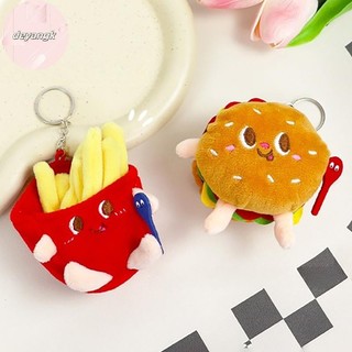 Deyangk Hoạt Hình Thực Phẩm Hamburger Hot Chó Sang Trọng Búp Bê Sang Trọng Mặt Dây Móc Khóa Quà Tặng Trẻ Em Đồ Chơi VN