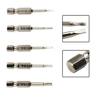 [Fuxin] 5 Chiếc Tua Vít Đầu Tam Giác Từ Tính Thép 1 / 4 Chuôi Lục Giác 50mm
