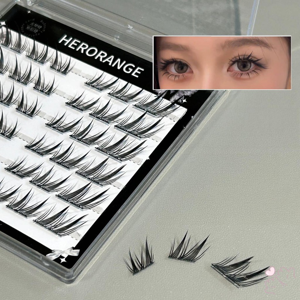 Dây mỏng Wispy Lash Cụm siêu nhẹ Lông mi giả lâu trôi nâng cao vẻ ngoài của bạn cho mọi dịp