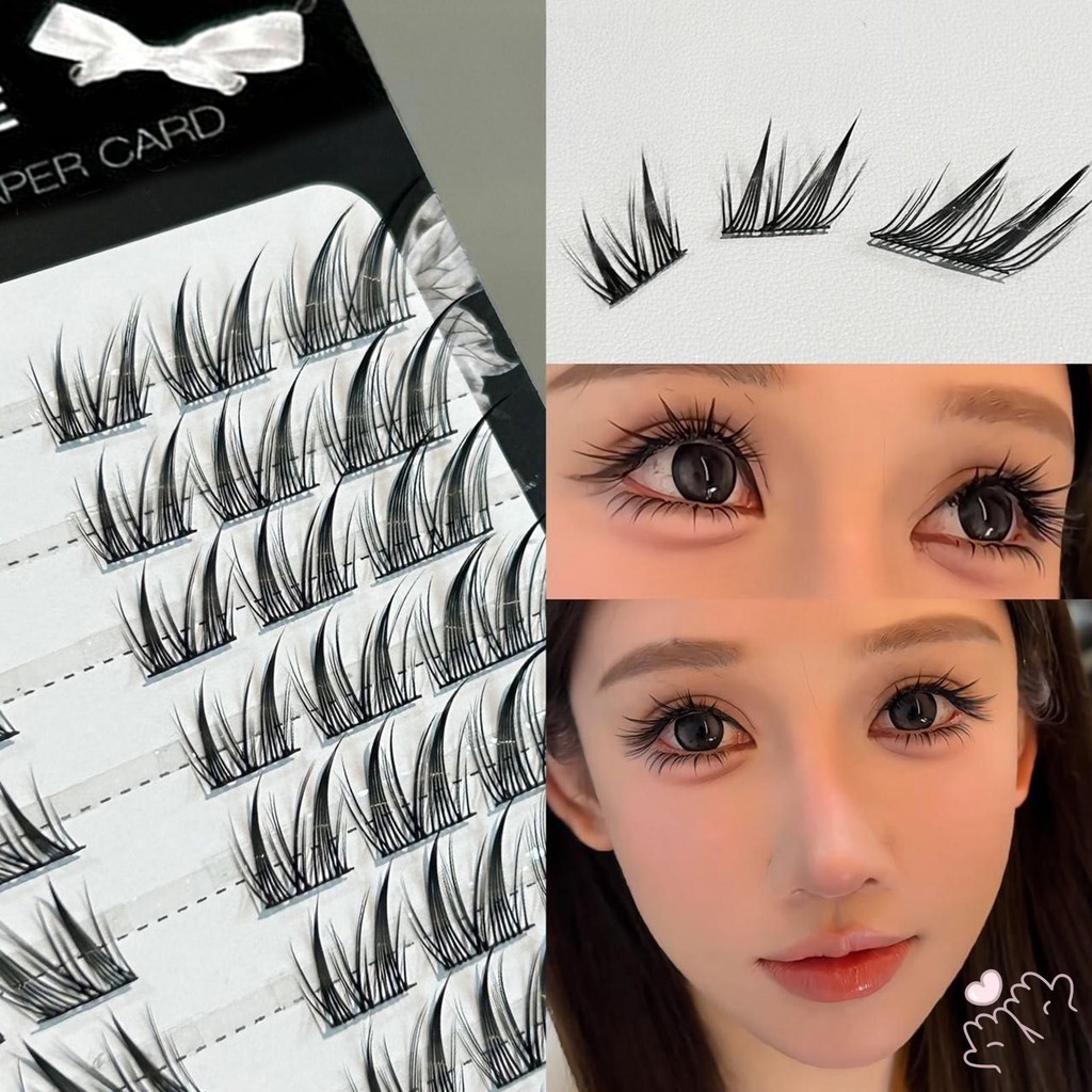 Dây mỏng Wispy Lash Cụm siêu nhẹ Lông mi giả lâu trôi nâng cao vẻ ngoài của bạn cho mọi dịp