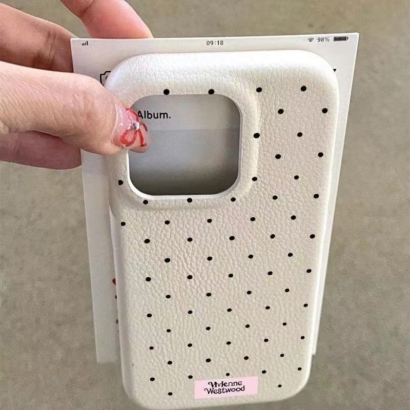 Ốp Silicon Họa Tiết Chấm Tròn Màu Đen Cho iPhone 16 15 Pro Max 14 Plus 13 12 11 XS Max X XR Bìa Mềm