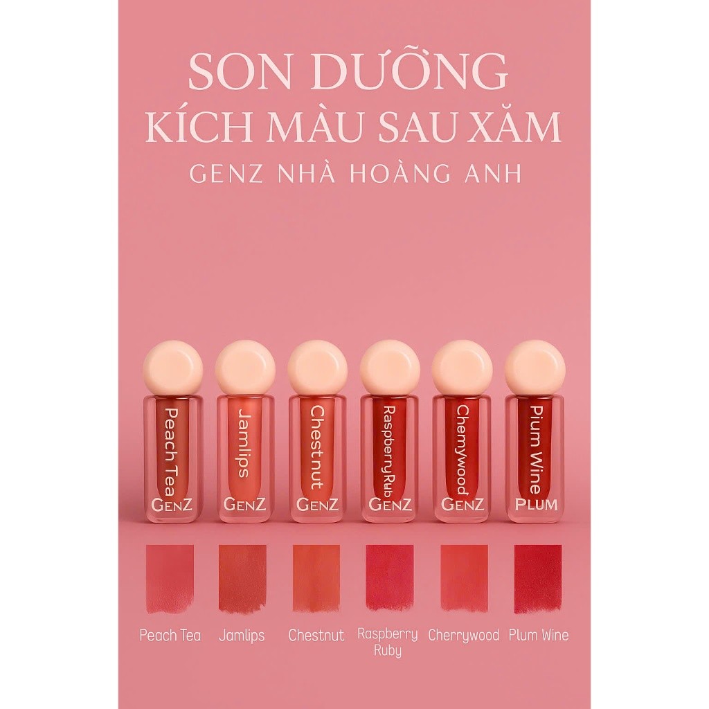 Peach tea- Son dưỡng Genz chuyên dùng cho môi sau phun xăm _H02 pxtm