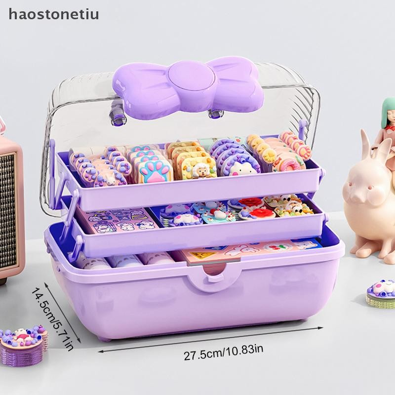 Kẹp Tóc Nhiều Lớp Dễ Thương Cho Trẻ Em - Hộp Organize & Bảo Quản Phụ Kiện Tóc