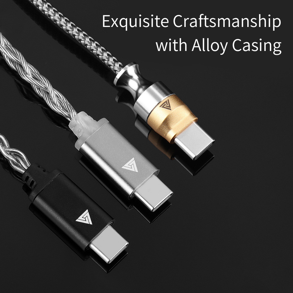 Qkz TC MAX + TC MAX PRO Adapter Sang Tai Nghe Cáp Âm Thanh Sang Điện Thoại Di Động Type-C Sang 3.5MM Chip Dây