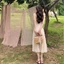 Đầm hai dây tiểu thư cúp ngực dáng dài Vintage tiểu thư sang chảnh thời trang