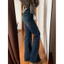 Quần jeans nữ xanh đen Hades dáng rộng, quần bò nữ lưng cao thời trang Xứ A Nam