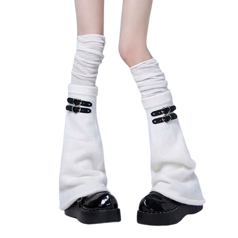 Vic Buckled Belt Over the Knee Leg Warmers Flared Thigh Foot Covers dành cho nữ