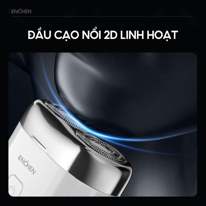 Ảnh Máy cạo râu Enchen Mini Pro - chống nước - lưỡi dao tự mài - lưới kép linh hoạt - BH 6 tháng 2