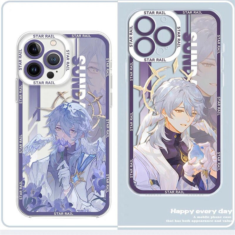 Ốp lưng chủ nhật Honkai Star Rail Tương thích cho IPhone 16 15 11 Pro Max 16 15 Plus Vỏ hoạt hình sáng tạo TPU dễ thương Bảo vệ trong suốt chất lượng cao Vỏ mềm trong suốt chống sốc