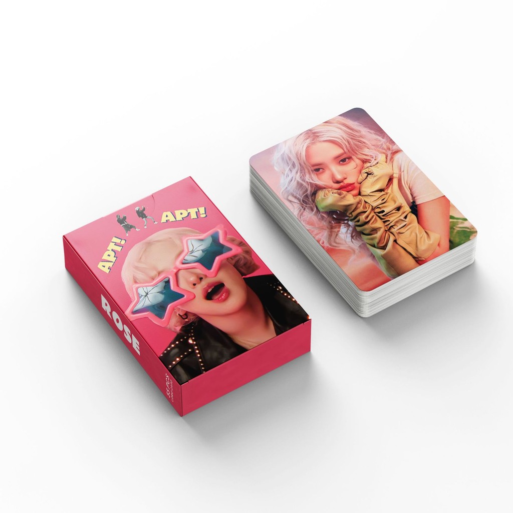 LINXX 55 Chiếc ROSE APT Album Lomo Holographic Laser Card Kpop Photocards Bưu Thiếp Series