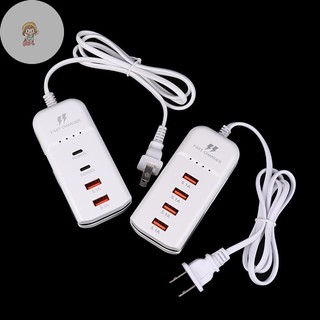 Twe 1 USB Hub Adapter Điện Thoại Di Động Cắm US Sạc Nhanh USB Sạc PD Loại C Sạc Nhanh Sạc Tường Nhanh Multiport VN