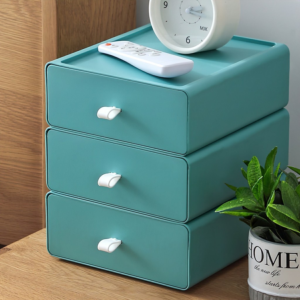 Hộp đựng đồ để bàn màu Morandi ,giá ngăn kéo nhiều tầng, kết hợp mới kệ đựng mỹ phẩm  phiên bản Hàn Quốc FE123