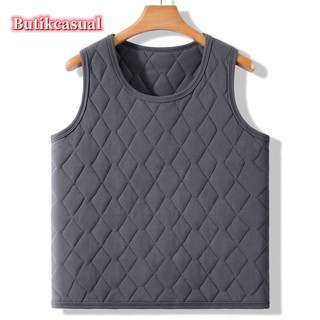 Phụ Nữ Dày Kích Thước Lớn Vest Nhiệt Cotton Trơn Ấm Áp Thoải Mái Áo Thu Đông Mới Áo