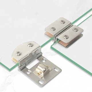 Bản lề inox cho cánh tủ kính dạng kẹp không khoét lỗ ALINE