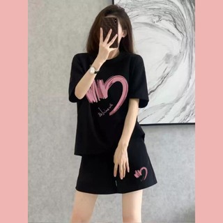 Set đồ nữ mùa hè mẫu DBN9+10,Đồ bộ nữ dáng rộng chất co giãn thoáng mát, Áo phông nữ tay cộc, Quần đùi nữ thời trang