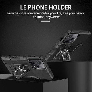 Dành Cho Redmi Note 12 Pro 5G Ốp điện thoại PC Cứng Lưng Mềm TPU Edge Bảo Vệ Camera Vòng Giá Đỡ Chân Đế Chống Sốc Mỏng Bao