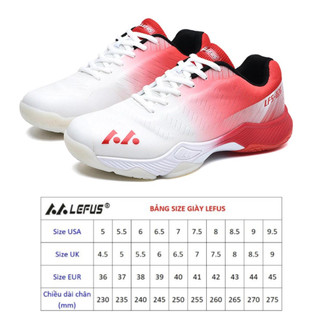 Giày Cầu Lông Lefus L020 Chính Hãng Cáo cấp Unisex Nam Nữ Đế Cao Su mặc kháng 3D Carton EVA đàn hồi