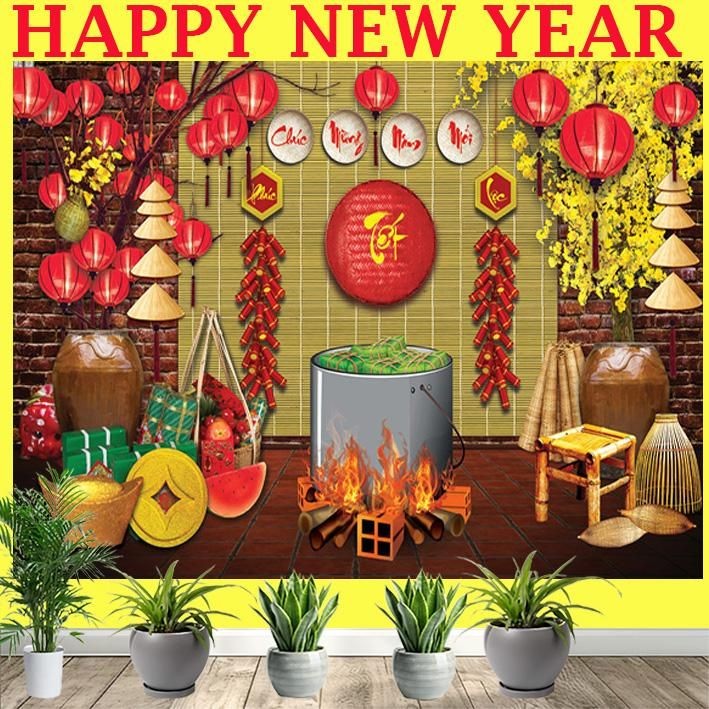 Phông nền trang trí tết