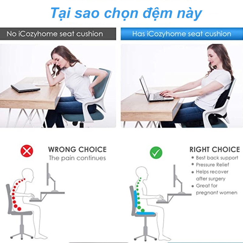 Đệm Lót Ghế Ngồi Văn Phòng，Đệm ghế bằng mút hoạt tính, đệm lưng, đệm thắt lưng, ghế gối, gối, giảm đau thắt lưng