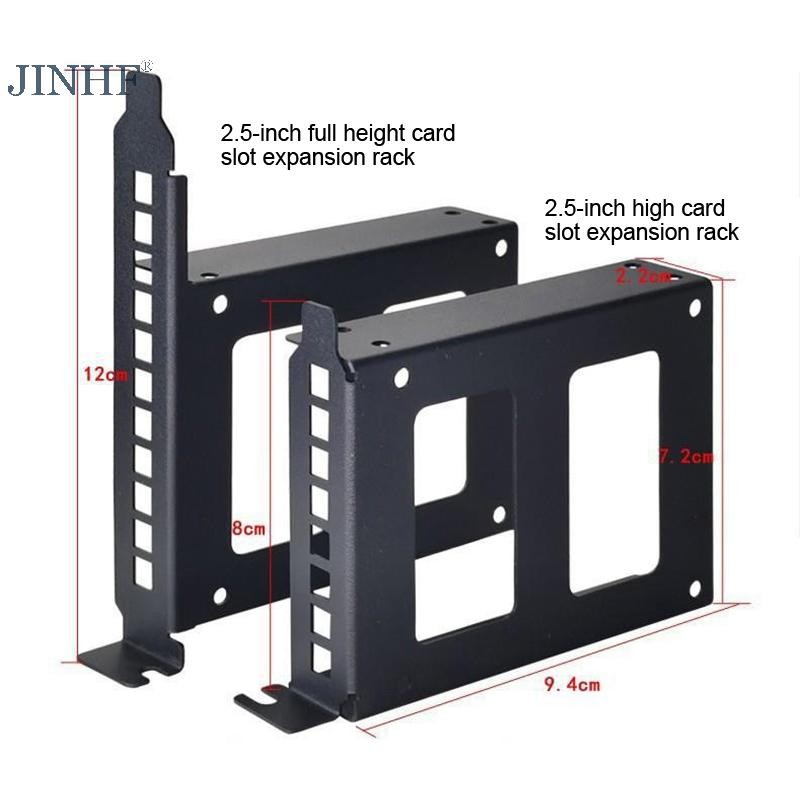 Jinhf Hộp đựng máy tính để bàn SSD HDD Đa năng Ổ cứng Bay Khe cắm thẻ PCI Giá mở rộng Thích hợp cho ổ cứng 2,5 inch / 3,5 inch HOT