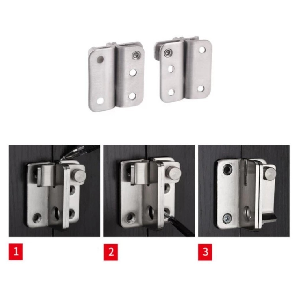 Chốt khóa cửa inox 304 FULL ỐC VÍT, then cửa bằng thép không gỉ K01 chắc chắn và bền bỉ - FE123