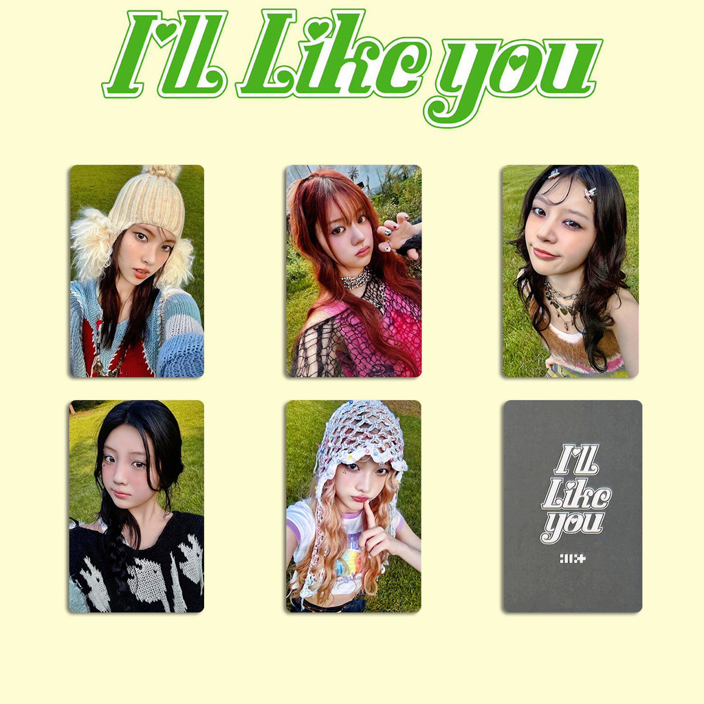 HK1 5 Cái / bộ ILLIT photo ILL LIKE YOU album GLLIT YUNAH MINJU MOKA WONHEE IROHA LOMO card KH1