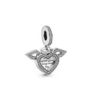 Hàng hóa tại chỗ 925 bạc với cùng một tình yêu tùy chỉnh lỏng Hạt Mặt dây chuyền trái tim có đế đầy đủ phụ kiện Vòng đeo tay