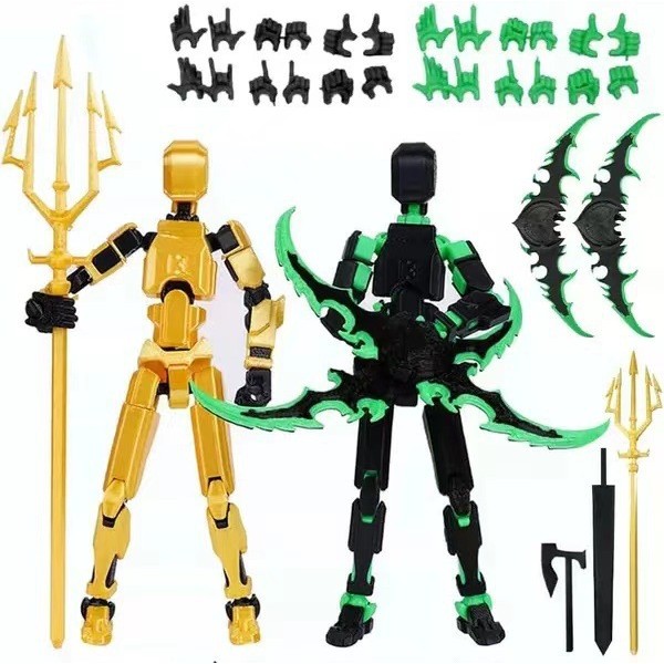 (Lắp ráp đã hoàn thành) Bộ nhân vật hành động T13, Robot hành động Titan 13 Robot in 3D 13 Nhân vật hành động Khớp, Quà tặng trang trí bàn
