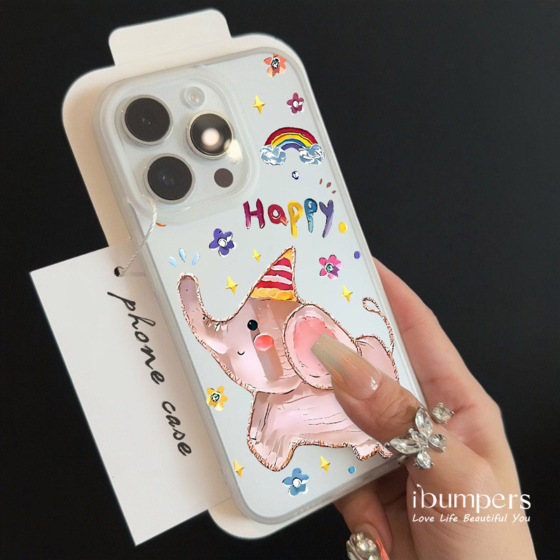 ibumpers Ốp Điện Thoại iPhone Dreamy Sáng Tạo Sinh Nhật Chúc Mừng Họa Tiết Ốp Lưng Trong Suốt Nhám Mờ Chống Bẩn Chống Sốc Cho IPhone 16 15 14 12 13 11 Pro Max IP 7 8 Plus X XS XR