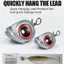 GAVESTO Chì Head Bait sinker, Jig Head Bottom Swimbait Jig Heads, 2025 3.5g / 5g / 7g / 10g Mềm Giun mồi phát sáng Jig Kim Loại Đầu Nước Ngọt